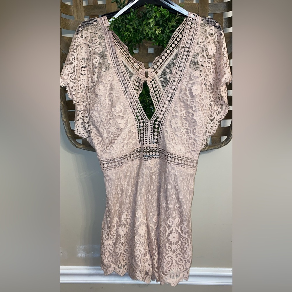 The Clothing Company Soft Pink Lace Top